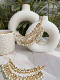 Shanila Pearl Kundan Earchain