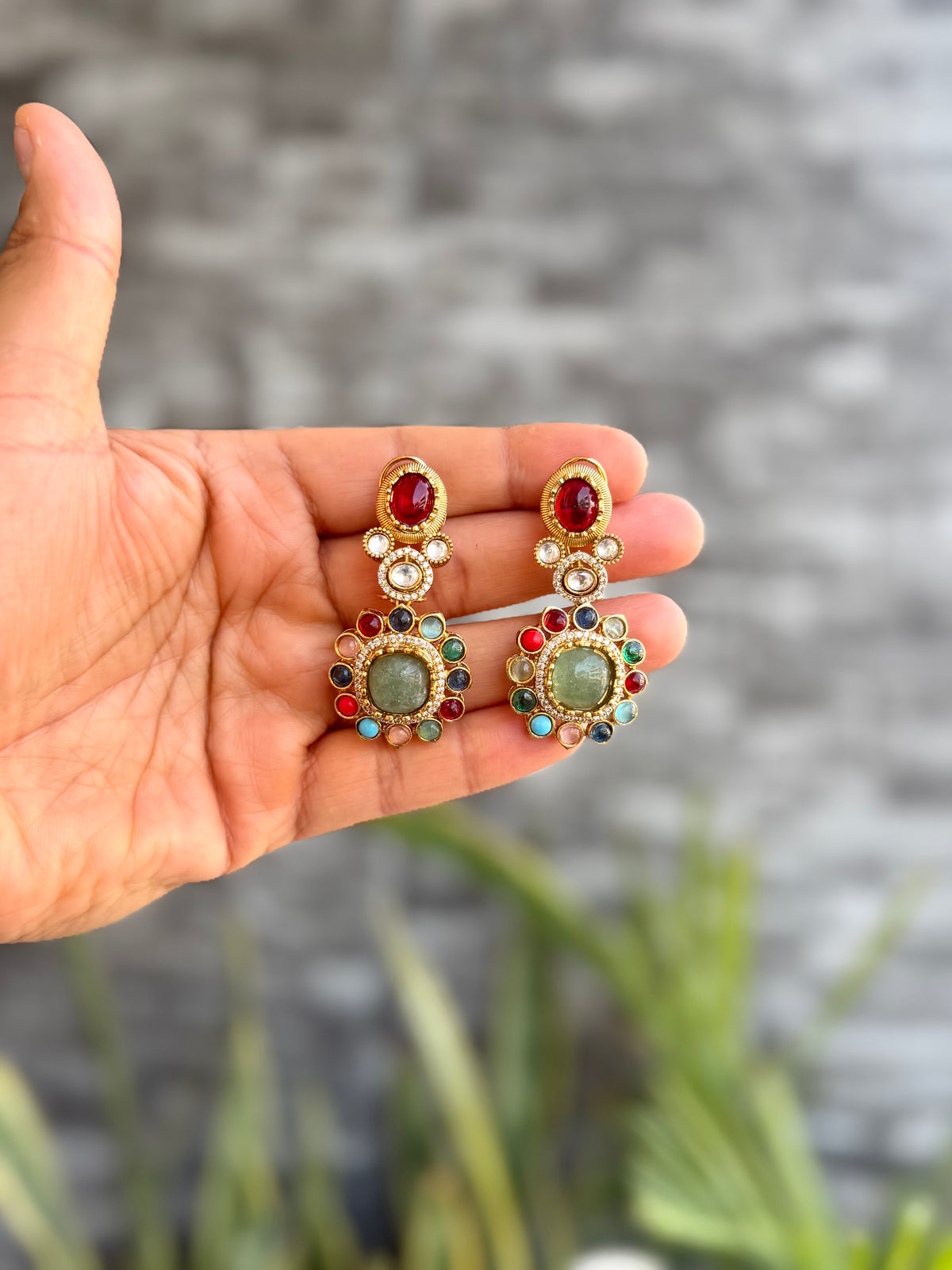 Sobia Navratan Polki Set