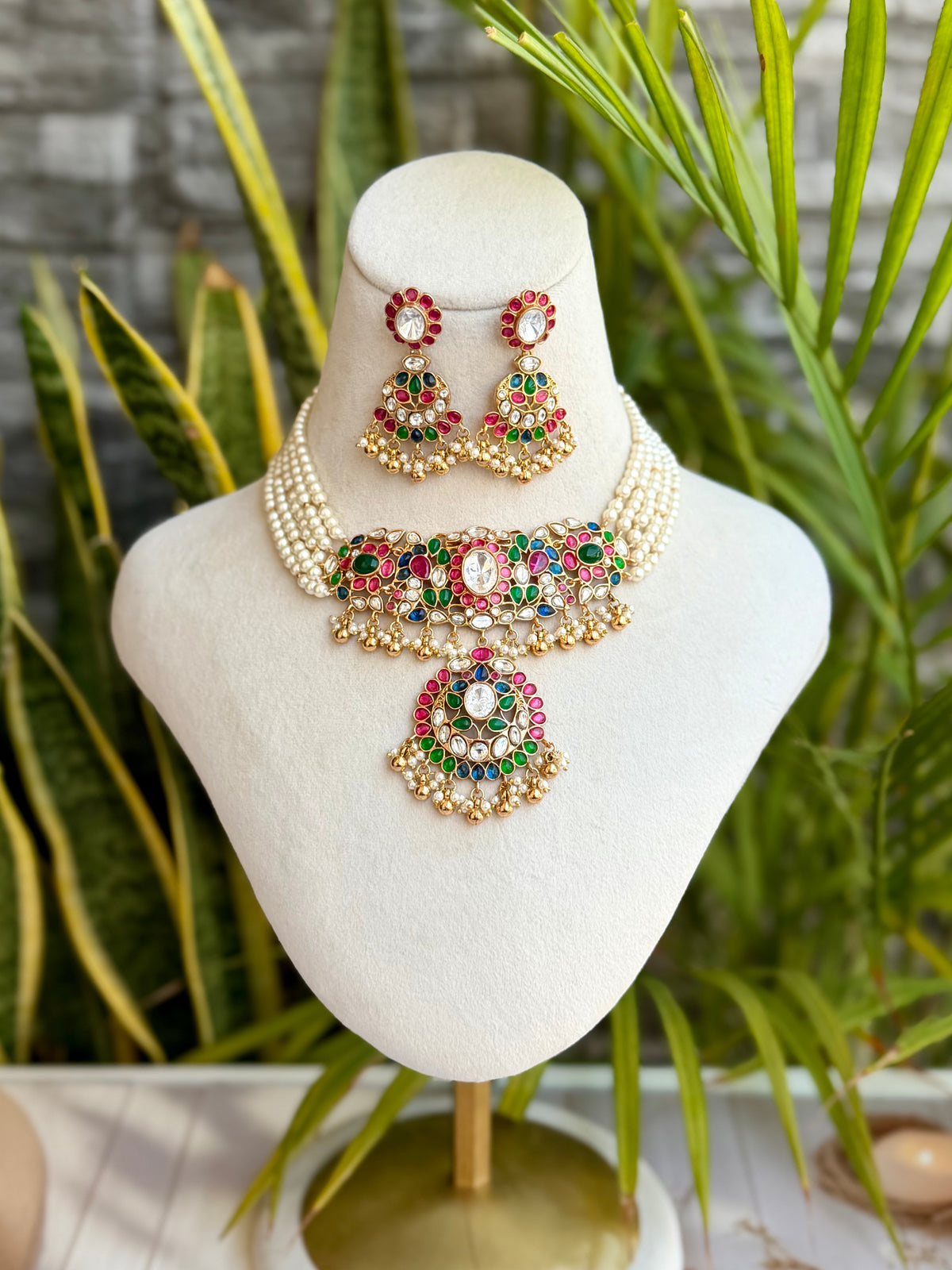 Aneeqa Multi-Color Polki Set