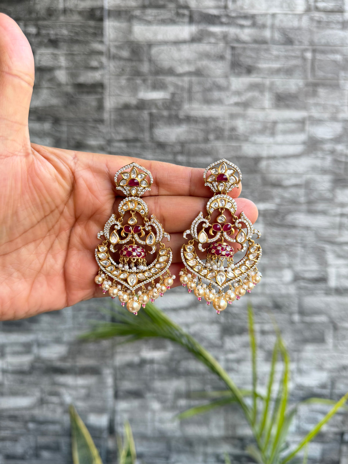 Pratima Moissanite Chandbali