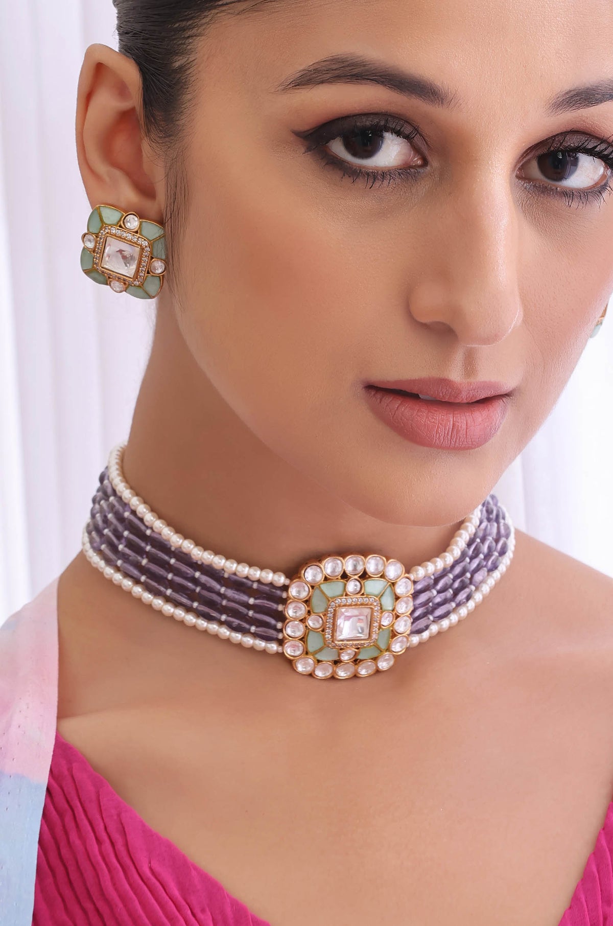 Hadeeqa Firoza Amethyst Necklace