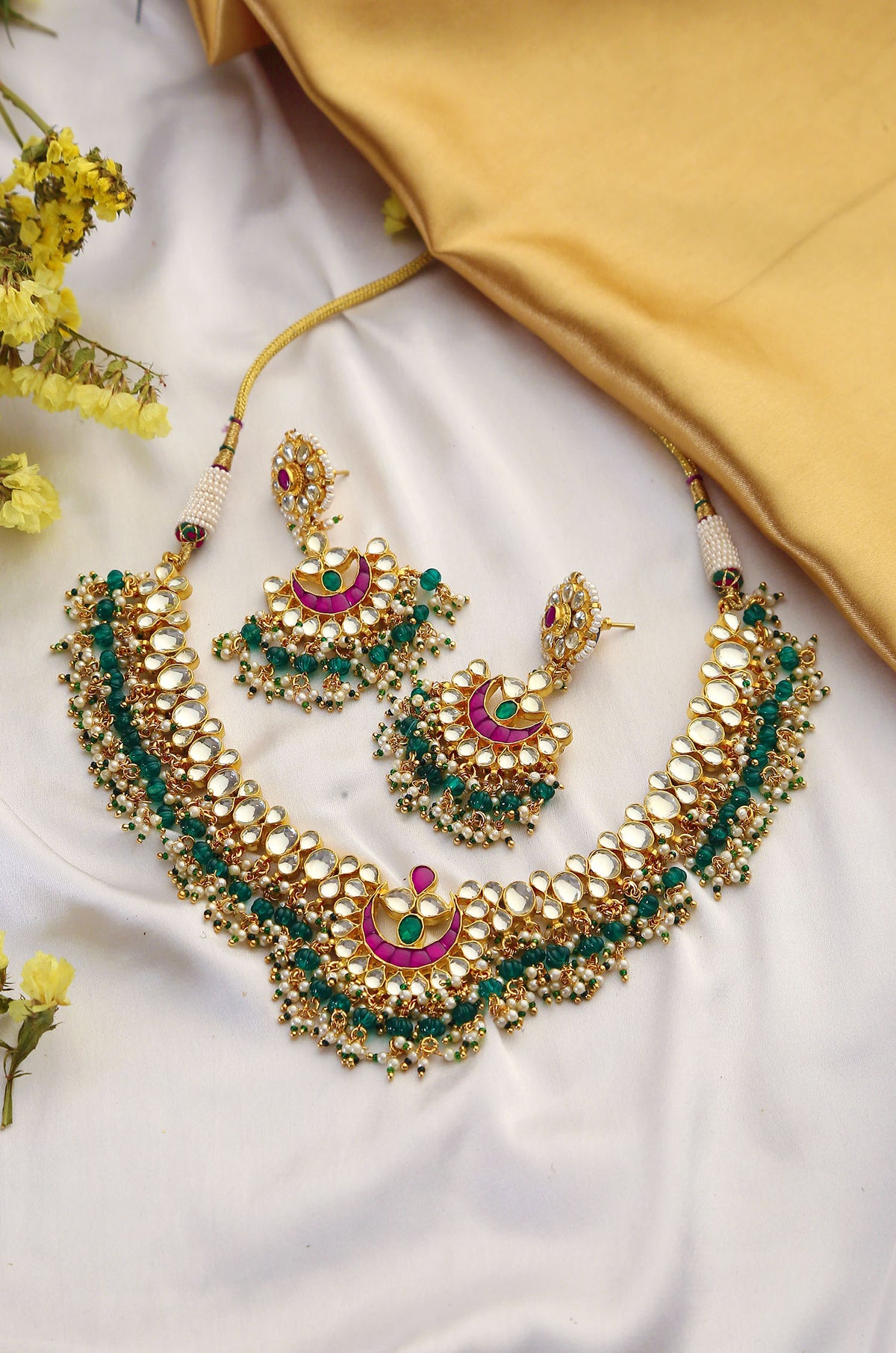 Kainat Ruby Emerald Necklace