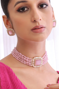 Mawra Rose Quartz Necklace